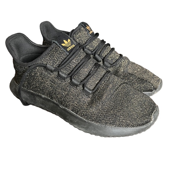 Adidas Ortholite black and gold pattern lace sneakers size 6 men’s runners shoes - Picture 5 of 10